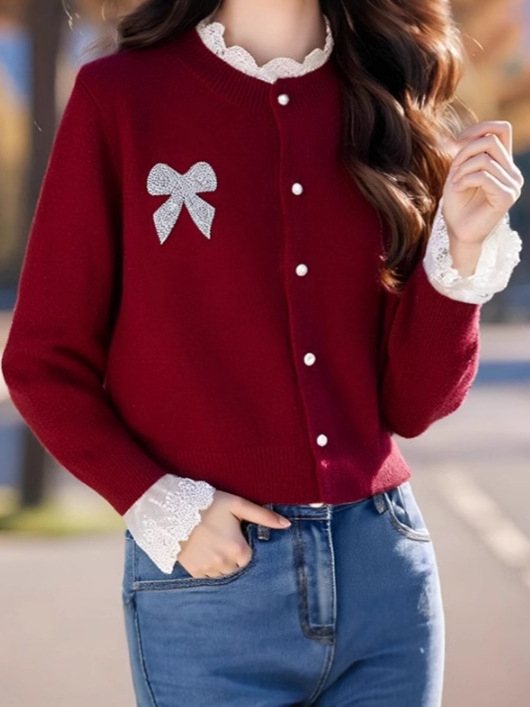 Kootud pullover polo krae, värvilise ploki muster, pikad varrukad, vaba lõige