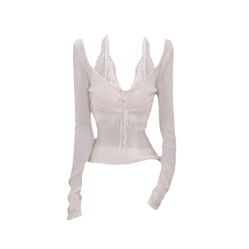 Naiste kampsun pikkade varrukatega, V-kaelus, kits lõige, polüester 90–95%