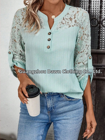 Naistele särg pitsilise äärisega, pikad varrukad, polüester ≥95%, ümmargune kaelus, tavaline pikkus