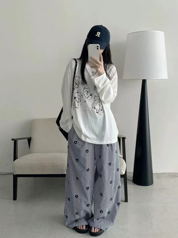 Naiste topp graffiti trükiga, vaba lõige, pikad varrukad, chenille kangas spandexi seguga alla 30%, UPF30+ päikesekaitse