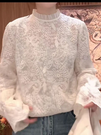 Pitsiline top pikkade varrukatega, polüesterseguga, ühetooniline, seisev krae, kapuutsiga