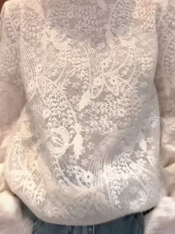 Pitsiline top pikkade varrukatega, polüesterseguga, ühetooniline, seisev krae, kapuutsiga