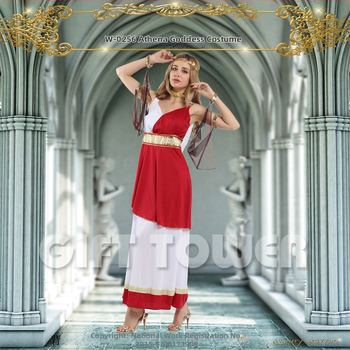 Laval esinemise cosplay kostüüm, mudel W-0256, jumalanna stiil, 100% polüesterkangas, sile kangas