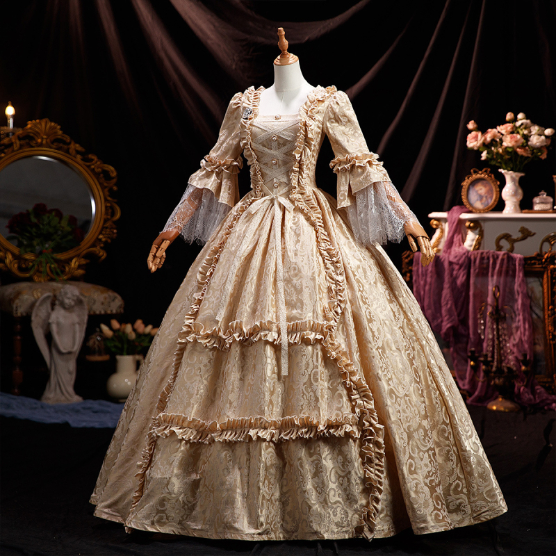 Lolita kleit puff tutu, sobib fotoseanssidele ja lavastustele, Euroopa stiilis printsess vintage (Quanmao, polüester, 95%+, Draama, Vanus 18–24).