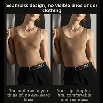 Rinnahoidja ilma õlgadeta 3D želee toega, juhtmevaba, ilma õmblemata, libisemiskindel (3/4 kauss)