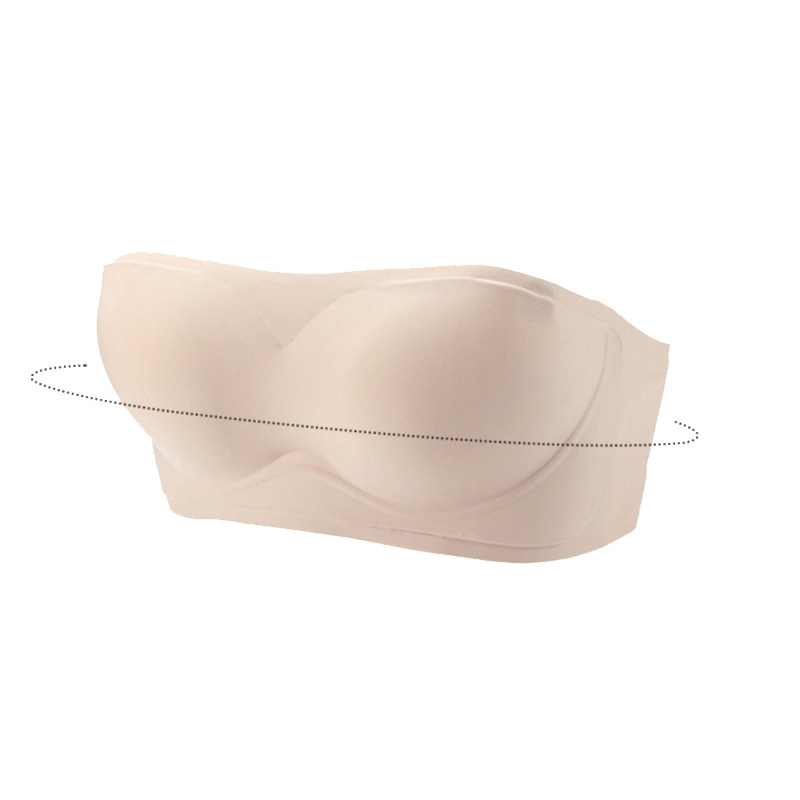 Rinnahoidja ilma õlgadeta 3D želee toega, juhtmevaba, ilma õmblemata, libisemiskindel (3/4 kauss)