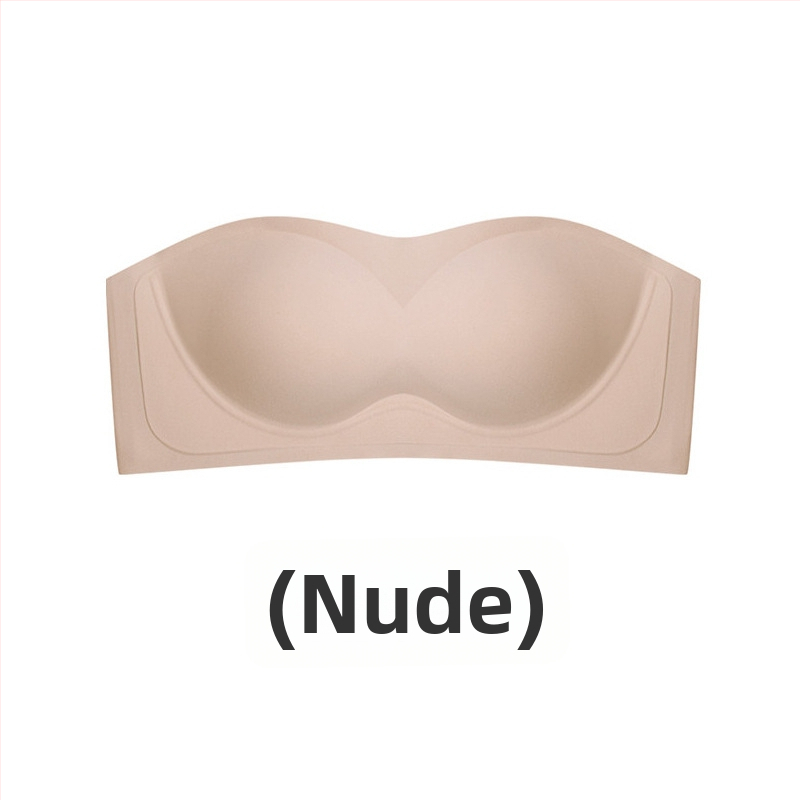 Rinnahoidja ilma õlgadeta 3D želee toega, juhtmevaba, ilma õmblemata, libisemiskindel (3/4 kauss)