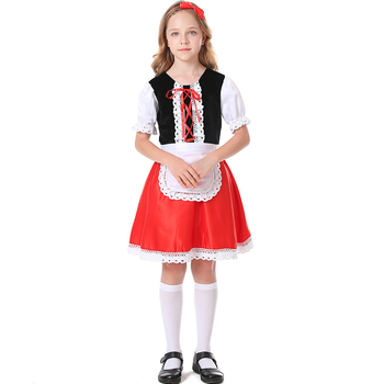 Keskaegne Euroopa tüdruku kleit lavastuseks (polüester, 90–95% polüestri sisaldus, suvi 2024, sobib kuni 17-aastastele tüdrukutele)