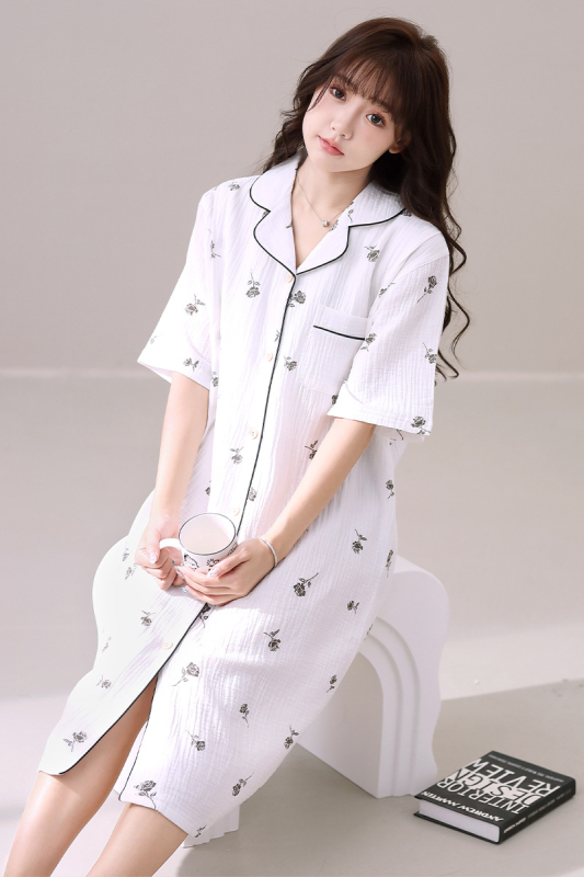 Imetamis-kleit: suvine puuvillane, midi pikkus, 3/4 varrukad, trükis, printsess lõige