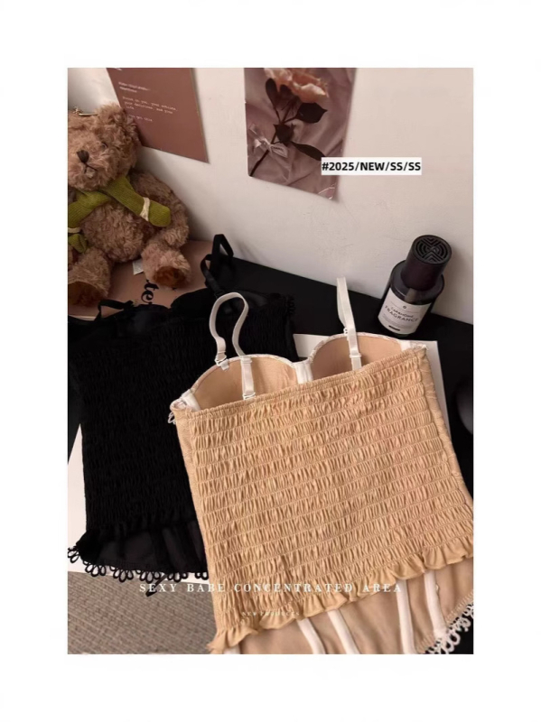 Slim-fit Sling Top - Nailon-Spandeksi segu, kalakõhnu muster, lühike pikkus, kevad 2025