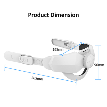 Meta Oculus Quest 2 pea rihm – reguleeritav asenduv VR lisaseade, mugav Elite disain, materjal ABS + PU nahk, kaal 180 g