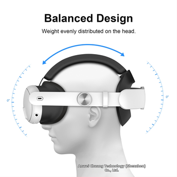Meta Quest 3 Elite peapael — reguleeritav VR tarvik, mugav asend pea jaoks; ABS; kaal 217 g; mõõtmed 240×190×200 mm; CE/FCC/UN38.3 sertifikaadid