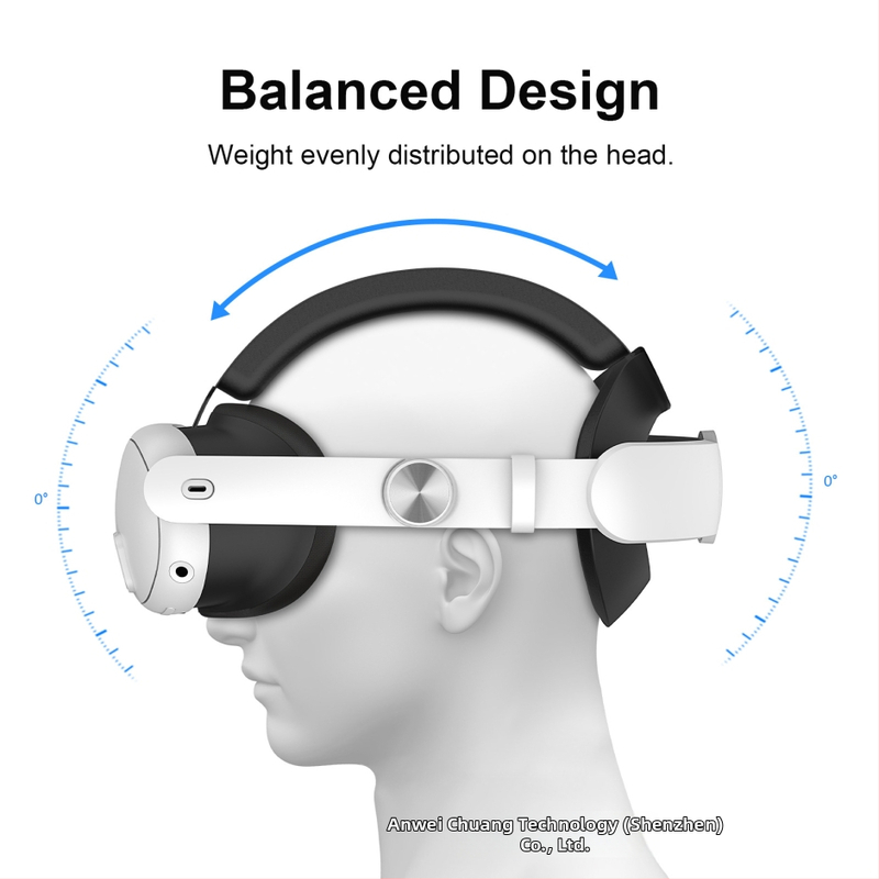 Meta Quest 3 Elite Headband — regulējams VR piederums, ērtāka galvas nomaiņa; ABS; svars 217 g; izmēri 240×190×200 mm; CE/FCC/UN38.3 sertifikāti