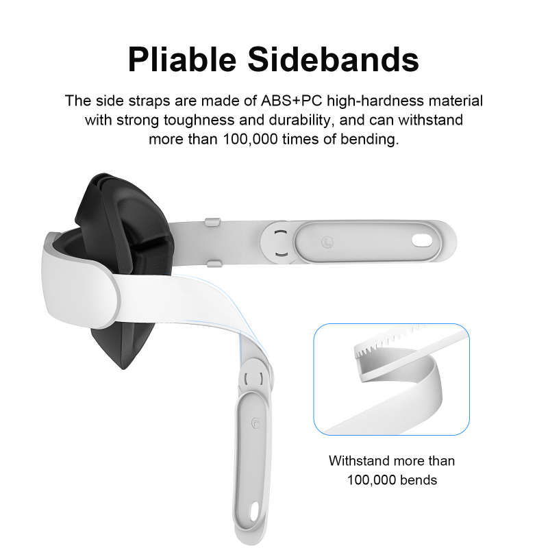 Meta Quest 3 Elite peapael — reguleeritav VR tarvik, mugav asend pea jaoks; ABS; kaal 217 g; mõõtmed 240×190×200 mm; CE/FCC/UN38.3 sertifikaadid