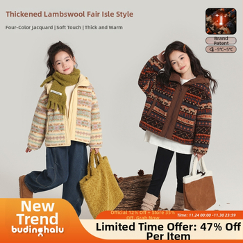 Tüdrukute fliis jope - välimaterjal: puuvill, vooder: polüester, pikad varrukad, keskmise pikkusega, talv 2025