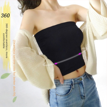 Nylon ilma õlgedeta, vest-stiilis top wrap, ultraõhukesed vormitud kausid, hingav, anti-exposure, pikkus kuni kõhuni