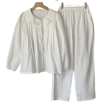 Pärast sünnitust emade ööriide imetamiseks, puuvillase gaza kanga, pikad varrukad ja pikad püksid, komplekt, suvi 2025