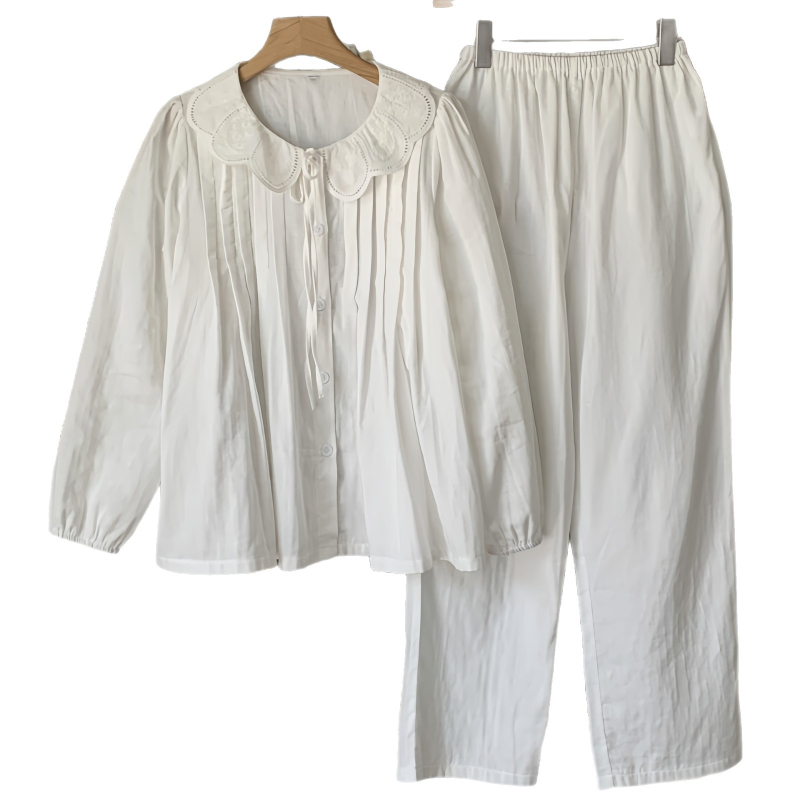 Pärast sünnitust emade ööriide imetamiseks, puuvillase gaza kanga, pikad varrukad ja pikad püksid, komplekt, suvi 2025