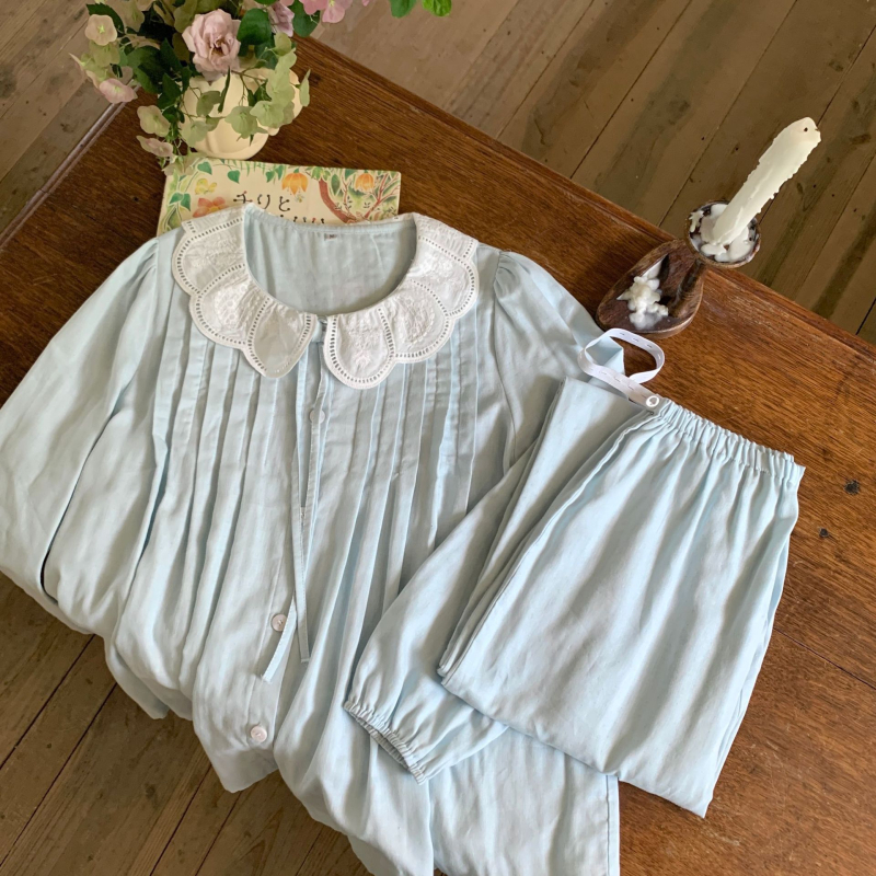 Pärast sünnitust emade ööriide imetamiseks, puuvillase gaza kanga, pikad varrukad ja pikad püksid, komplekt, suvi 2025