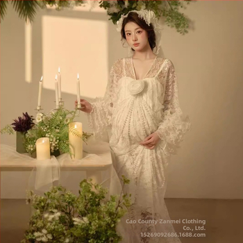 Rasedate fotosessiooni seelikukomplekt, õlimaal stiilis, kirjanduslik retro, pikk seelik, polüester