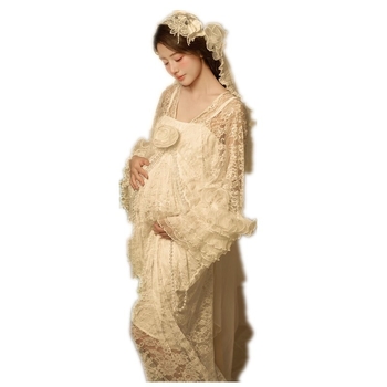 Rasedate fotosessiooni seelikukomplekt, õlimaal stiilis, kirjanduslik retro, pikk seelik, polüester