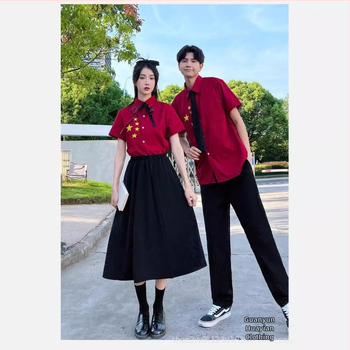 Rahvuspäeva kostüüm – punase laulu esituseks koorile ja luuletuste esituseks, klassi uniforma põhikooli ja gümnaasiumi õpilastele, puuvill-poliesteri segu 30–50% elastaani