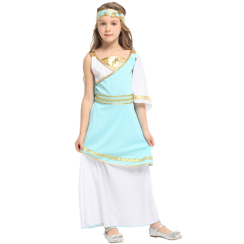 Laste Halloween cosplay: Araabiaprintsessi kleit genie lampi komplektiga lavastuseks, tüdrukutele, suvi, 65% spandeks