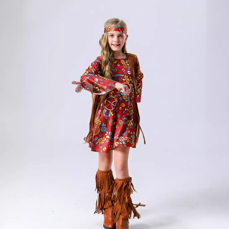 Stseen kostüüm hippie-rokk stiilis naistele, spandex kangas, sügis 2024 väljaanne, sobib alla 17-aastastele