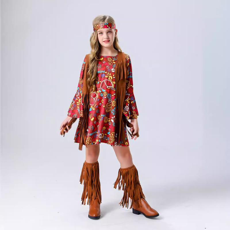 Stseen kostüüm hippie-rokk stiilis naistele, spandex kangas, sügis 2024 väljaanne, sobib alla 17-aastastele