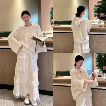 Rasedate kostüüm lühikese seelikuga, sarvede varrukatega, Spandex kangas (Spandex sisaldus <30%)