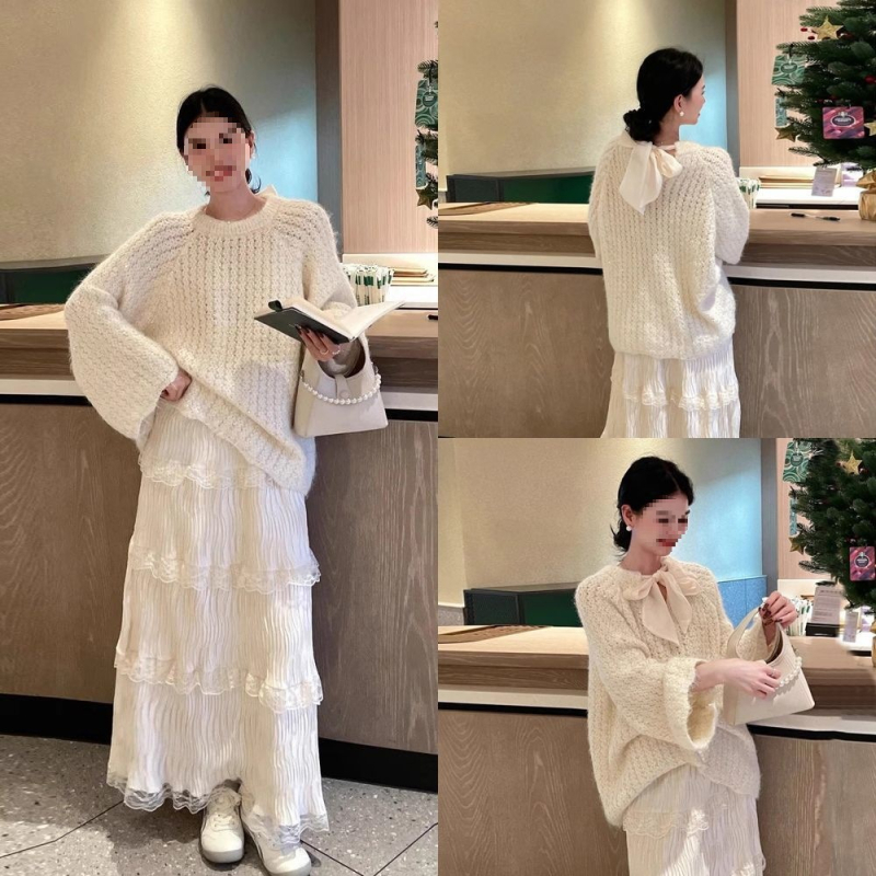 Rasedate kostüüm lühikese seelikuga, sarvede varrukatega, Spandex kangas (Spandex sisaldus <30%)