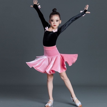 Laste Latīņu tantsukostīms, kaheosaline komplekt, võrgustikust kangas spandexiga, unisex, 2024 kevad