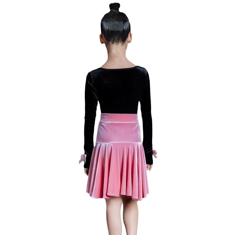 Laste Latīņu tantsukostīms, kaheosaline komplekt, võrgustikust kangas spandexiga, unisex, 2024 kevad