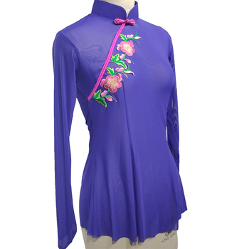 Naiste Yangge tantsu lavatop, puuvillane kangas, 50% sisaldusega, ühtlane muster, vanusegrupp 18–24, sobib kõigile aastaaegadele