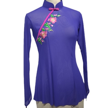 Naiste Yangge tantsu lavatop, puuvillane kangas, 50% sisaldusega, ühtlane muster, vanusegrupp 18–24, sobib kõigile aastaaegadele