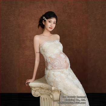 Rasedate fotosessiooni kleit – varrukateta, polüester 70–80%, poolpikk seelik, värske ja armas stiil