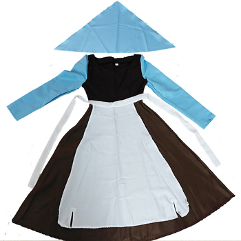 Maid cosplay kostüüm Halloweeniks — polüesterkangas, naistele 25–29 a., lavastuse riietus, 2025 sügis.