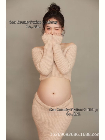 Raseduse fotosessiooni kostüüm, ühetooniline muster, polüestri kiud, 90% polüester, 2022. aasta talv