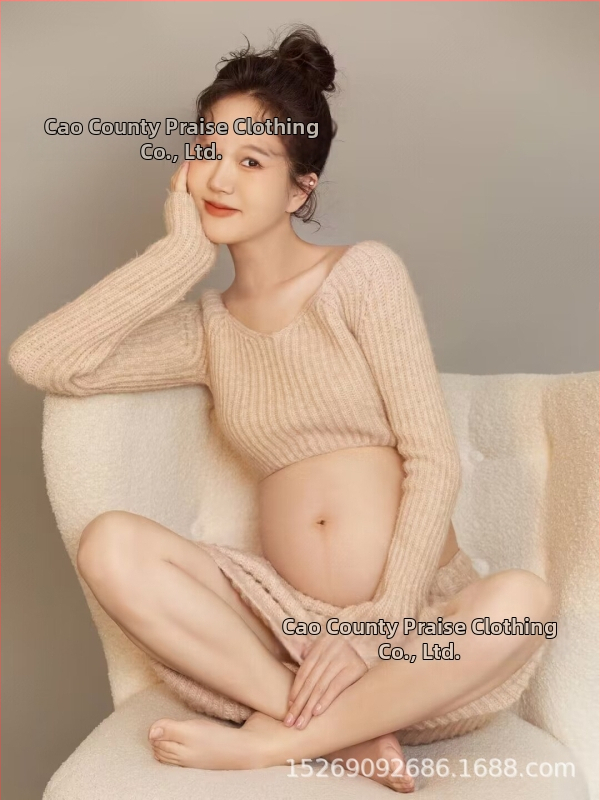 Tehotenský outfit na fotenie, jednofarebný vzor, polyesterové vlákno, 90% polyester, Zima 2022