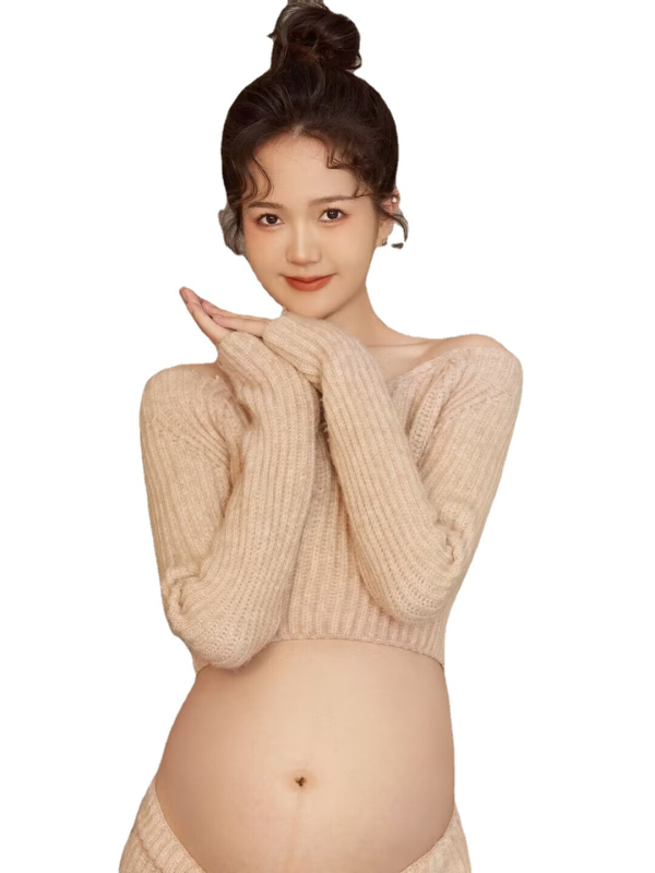 Raseduse fotosessiooni kostüüm, ühetooniline muster, polüestri kiud, 90% polüester, 2022. aasta talv