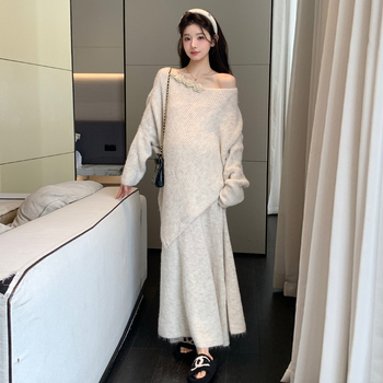 Rasedate kudumiskomplekt: seelikukostüüm, pikad varrukad, akrüülkiud, 2025 väljaanne, tänav stiil