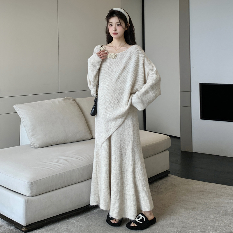 Rasedate kudumiskomplekt: seelikukostüüm, pikad varrukad, akrüülkiud, 2025 väljaanne, tänav stiil