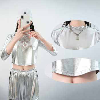 Naiste hip-hop'i ja cheerleadingu esinemiskomplekt – polüester-elastaansegu (<30% elastaani), lavakostüüm, kevad 2025