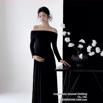 Raseda fotosessiooni riietuste komplekt, pikkade varrukatega, polüester, seelikukostüüm koos pikk seelikuga, suvi 2025