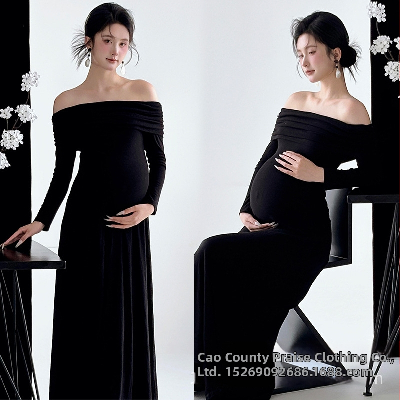 Raseda fotosessiooni riietuste komplekt, pikkade varrukatega, polüester, seelikukostüüm koos pikk seelikuga, suvi 2025