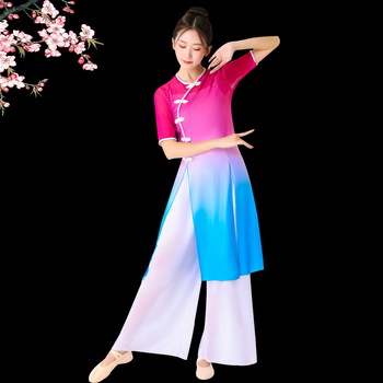 Yangko ruut-tantsu kostüüm – hiina stiilis, klassikaline kitsas lõige, kangas Milk Silk, puuvill 50–70%, kevad 2023