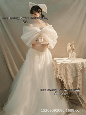 Rasedate fotosessiooni kleit gauze kangast, 90% polüester; kõikide aastaaastate jaoks; bränd Yimei Square.