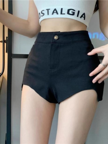 Naiste kõrge vöökohtega lühikesed püksid džäzz-tantsudeks, polüester 95%+, õhuke kangas, kevad 2024