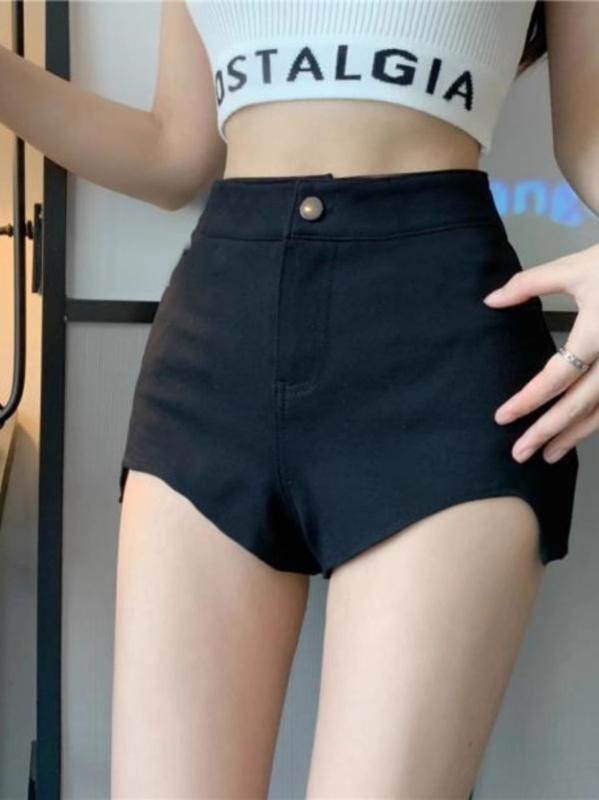 Naiste kõrge vöökohtega lühikesed püksid džäzz-tantsudeks, polüester 95%+, õhuke kangas, kevad 2024