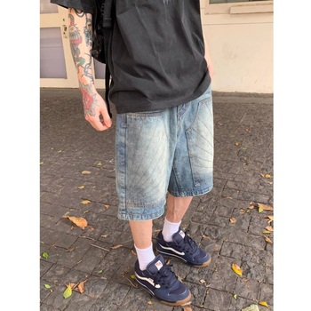 Meeste teksad sirge lõikega, keskmine talje (pesatud; 60% puuvill; taskudekoratsioonid)